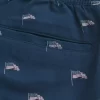 Above-the-Knee Linen-Blend Pattern Shorts