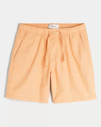 Above-the-Knee Linen-Blend Shorts