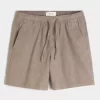 Above-the-Knee Linen-Blend Shorts