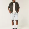 Above-the-Knee Loose Denim Shorts