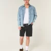 Above-the-Knee Loose Denim Shorts