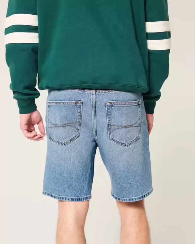 Above-the-Knee Loose Denim Shorts