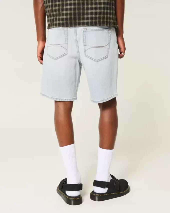 Above-the-Knee Loose Denim Shorts