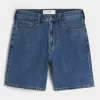 Above-the-Knee Loose Denim Shorts