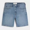 Above-the-Knee Loose Denim Shorts