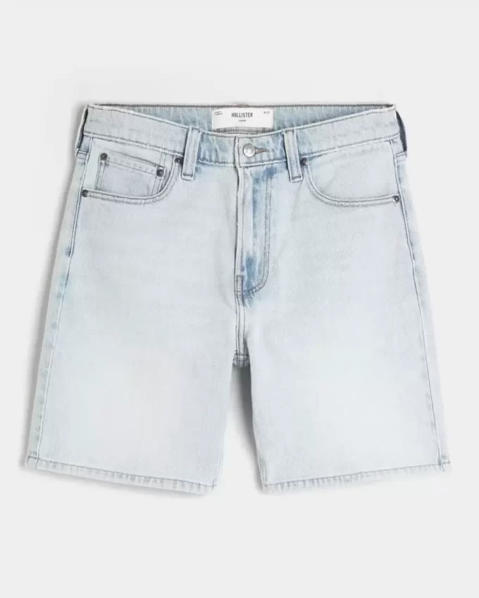 Above-the-Knee Loose Denim Shorts