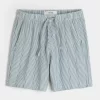 Above-the-Knee Seersucker Shorts