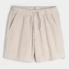 Above-the-Knee Seersucker Shorts