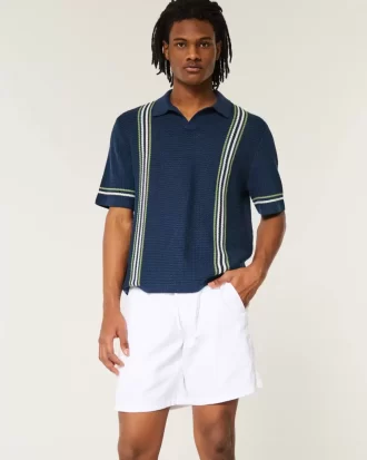 Above-the-Knee Seersucker Shorts