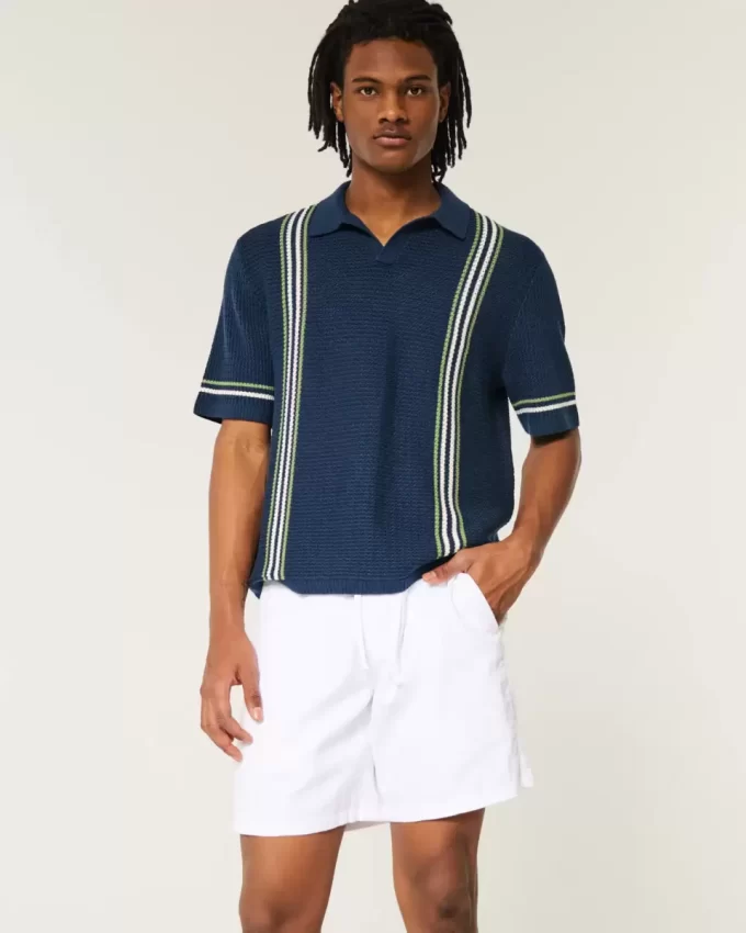 Above-the-Knee Seersucker Shorts