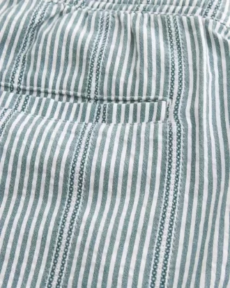 Above-the-Knee Seersucker Shorts