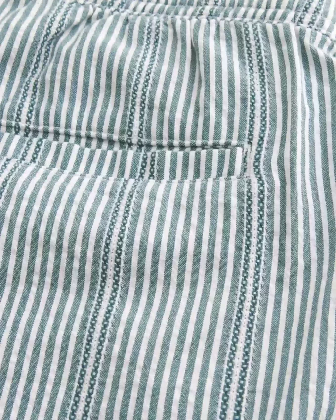 Above-the-Knee Seersucker Shorts