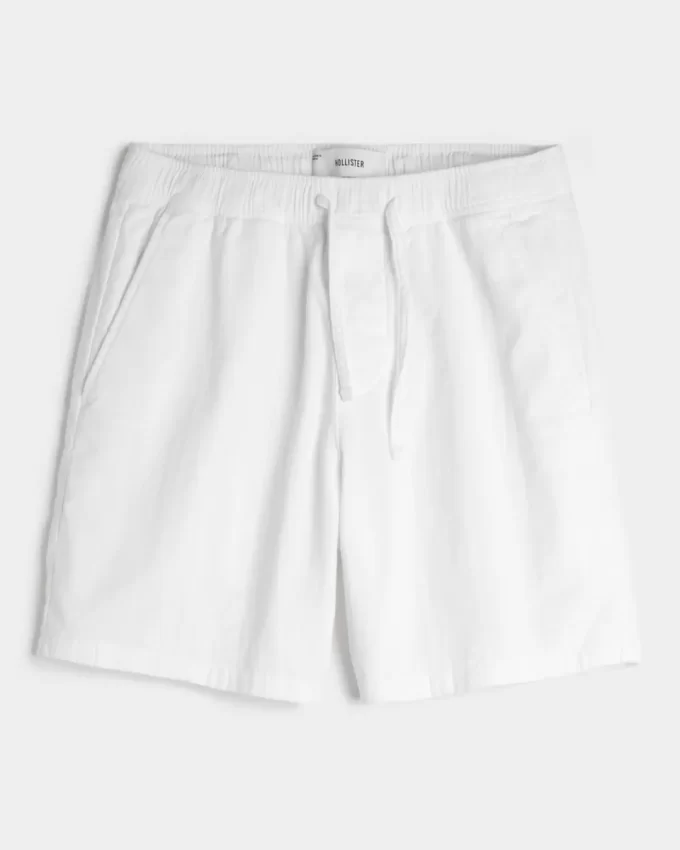 Above-the-Knee Seersucker Shorts