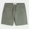 Above-the-Knee Twill Pull-On Shorts