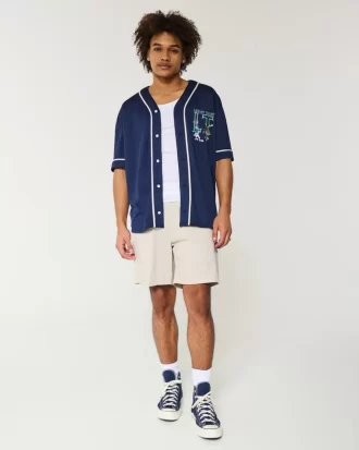 Above-the-Knee Twill Pull-On Shorts