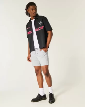 Above-the-Knee Twill Pull-On Shorts