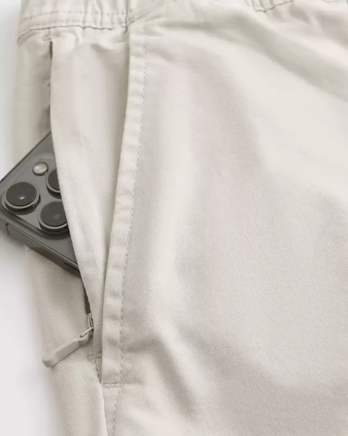 Above-the-Knee Twill Pull-On Shorts