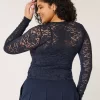 All-Over Lace Crew Top
