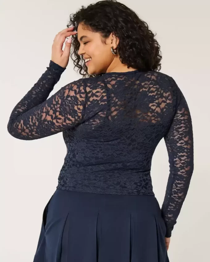All-Over Lace Crew Top