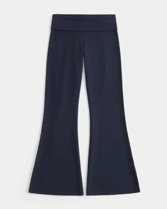 Aloha Graphic Foldover Waist Flare Pants