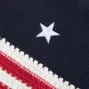 American Flag Pattern Crochet-Style Halter Top
