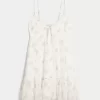 Asymmetrical Hem Chiffon Mini Dress