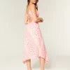 Asymmetrical Hem Midi Dress