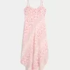 Asymmetrical Hem Midi Dress