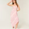 Asymmetrical Hem Midi Dress