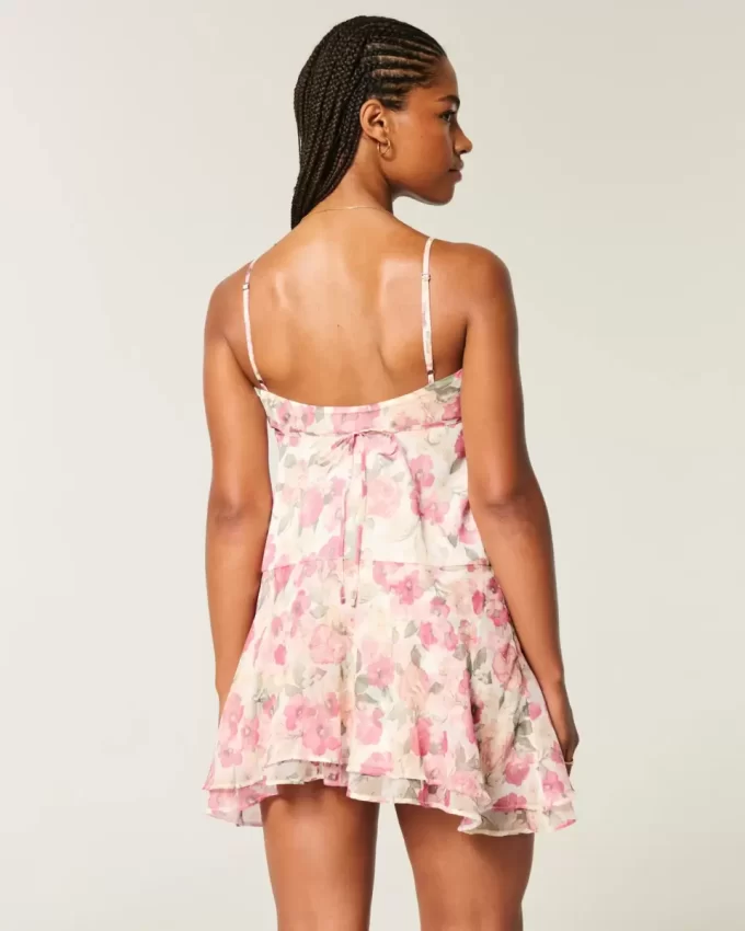 Asymmetrical Hem Mini Dress