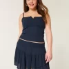 Asymmetrical Hem Tiered Mini Skort