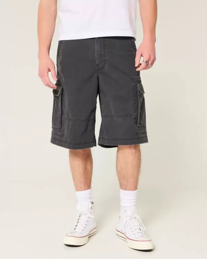 At-the-Knee Baggy Cargo Shorts