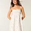 Babydoll Tie-Strap Mini Dress