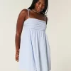 Babydoll Tie-Strap Mini Dress