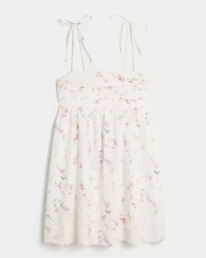 Babydoll Tie-Strap Mini Dress
