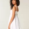 Babydoll Tie-Strap Mini Dress