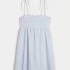 Babydoll Tie-Strap Mini Dress