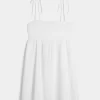 Babydoll Tie-Strap Mini Dress