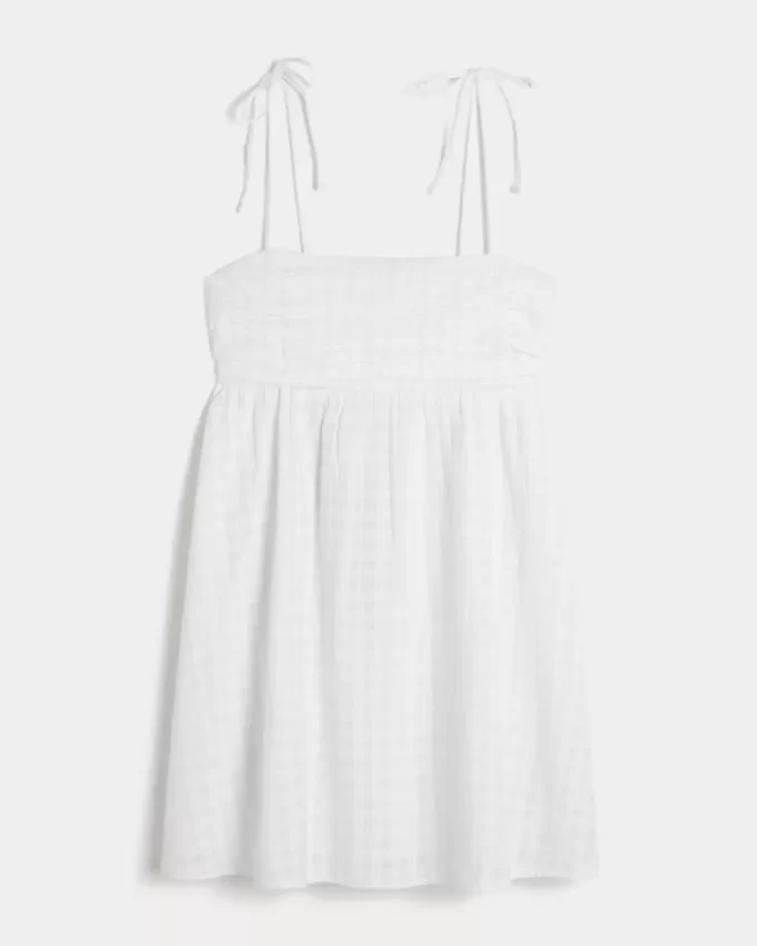 Babydoll Tie-Strap Mini Dress