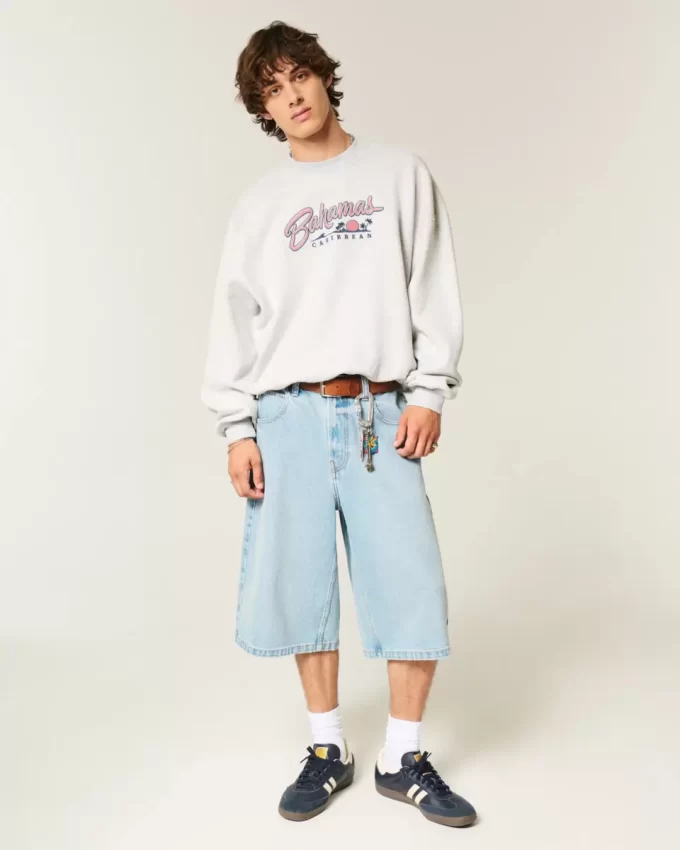 Baggy Cinch Bahamas Graphic Crew Sweatshirt