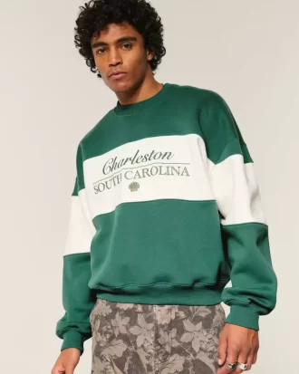 Baggy Cinch Charleston Graphic Crew Sweatshirt