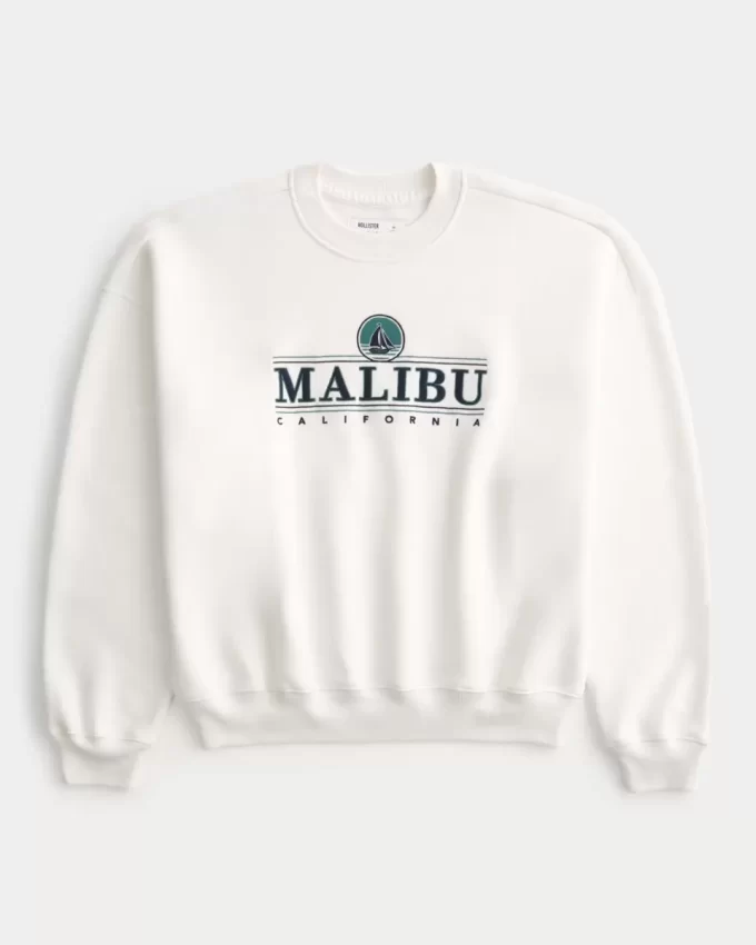 Baggy Cinch Malibu Graphic Crew Sweatshirt