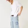 Baggy Denim Cargo Shorts