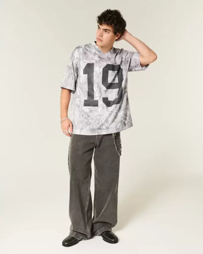 Baggy Graphic Camo Jersey