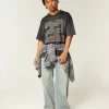 Baggy Pattern Graphic Jersey