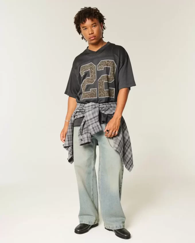 Baggy Pattern Graphic Jersey