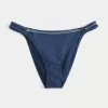 Beaded Double-Strap Cheeky Bikini Bottom