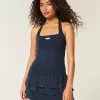 Beaded Graphic Halter Top