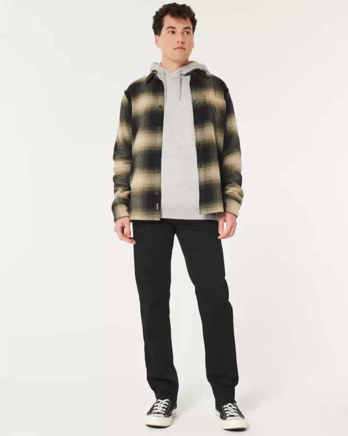 Black No Fade Slim Straight Jeans