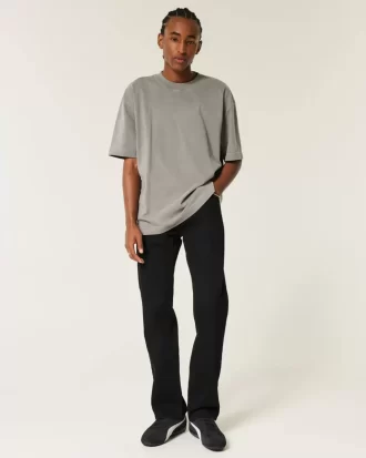 Black No Fade Straight Jeans